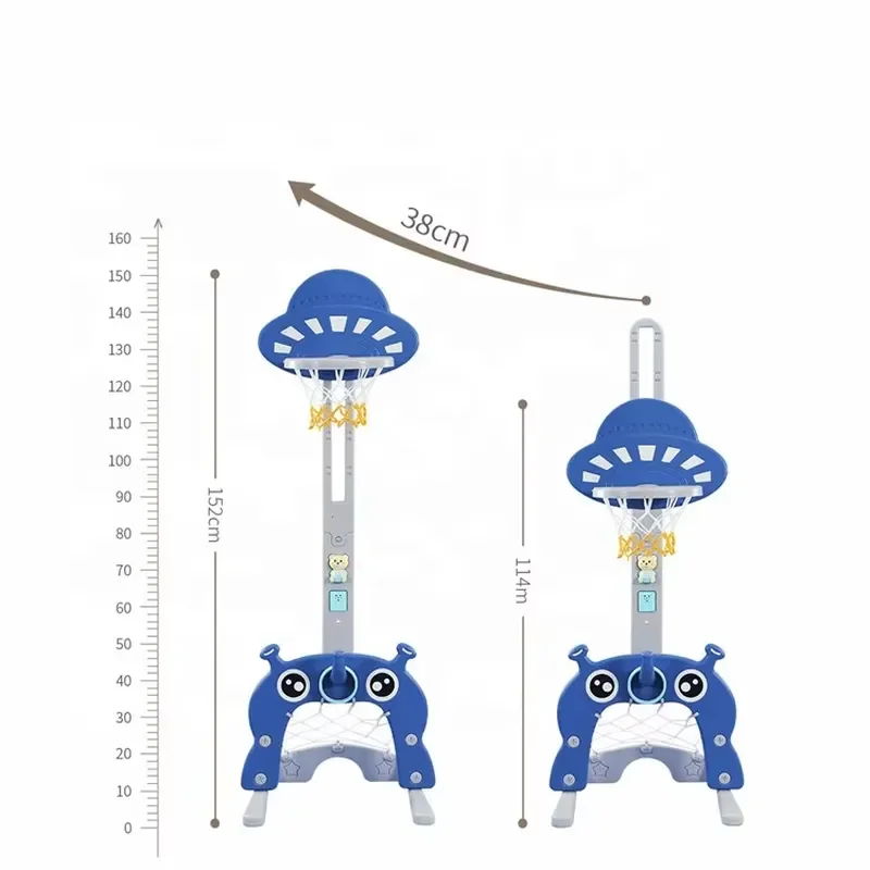 Adjustable Height Portable Basketball Hoop for Kids Indoor Professional Stand with Backboard Children Sports Toy Set