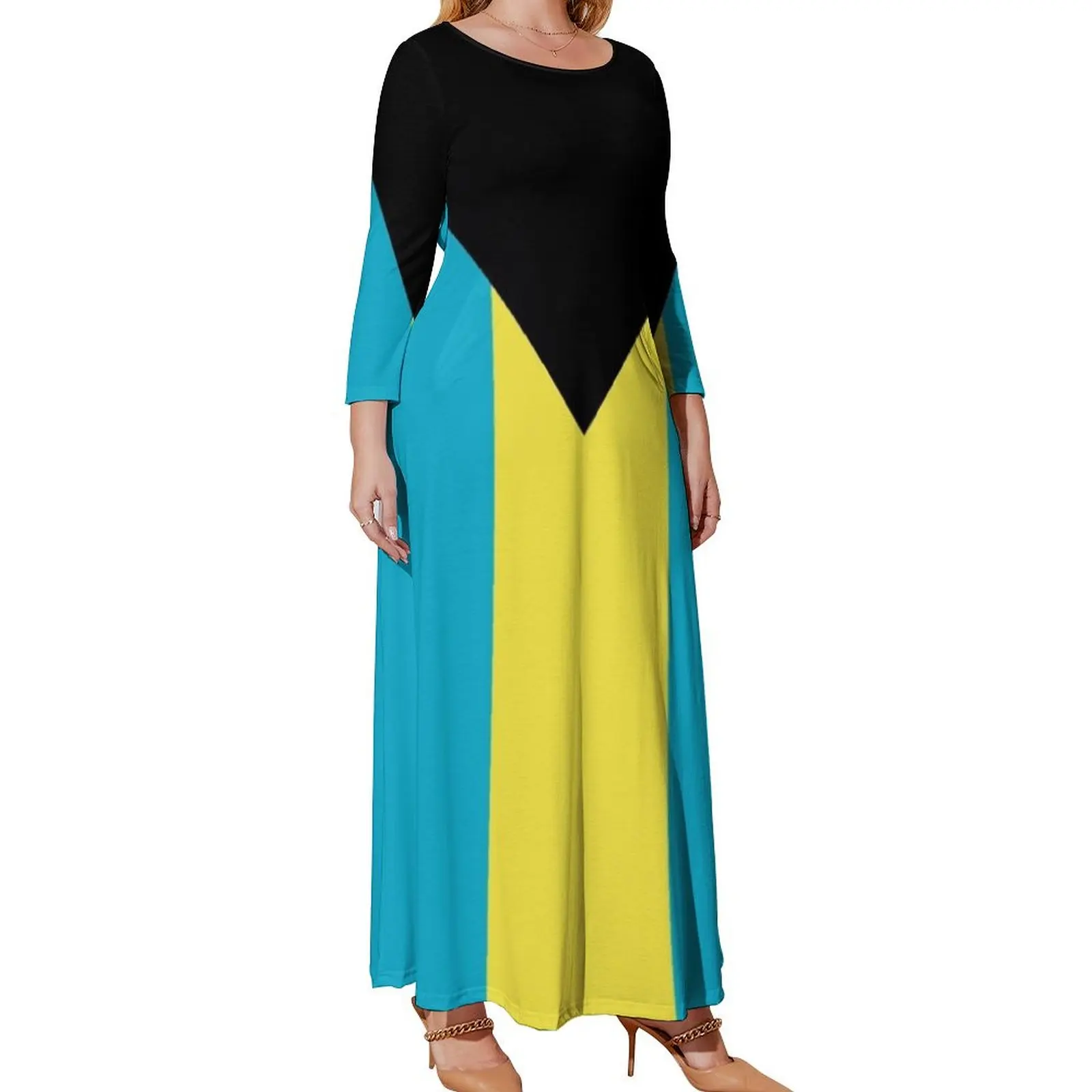 

Bahamas National Flag Long Sleeved Dress Dresses chic and elegant evening dress clothes for woman dresses ladies 2024 summer