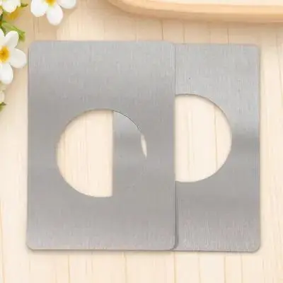 

2pcs Door Lock Repair Board Security Plate Reinforcement Stainless Steel Latch Guard Hole Filler Knob