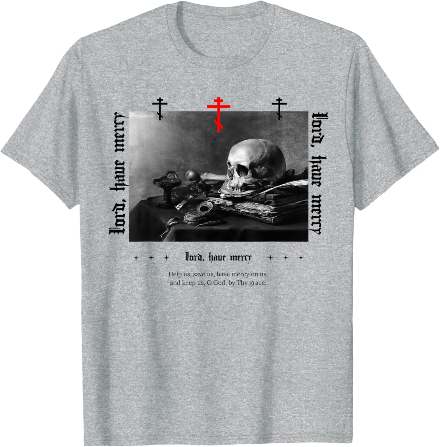 Orthodox Christian Skull, Mount Athos Monk T-Shirt 100% Cotton O-Neck Short Sleeve Summer Casual Mens T-shirt Streetwear