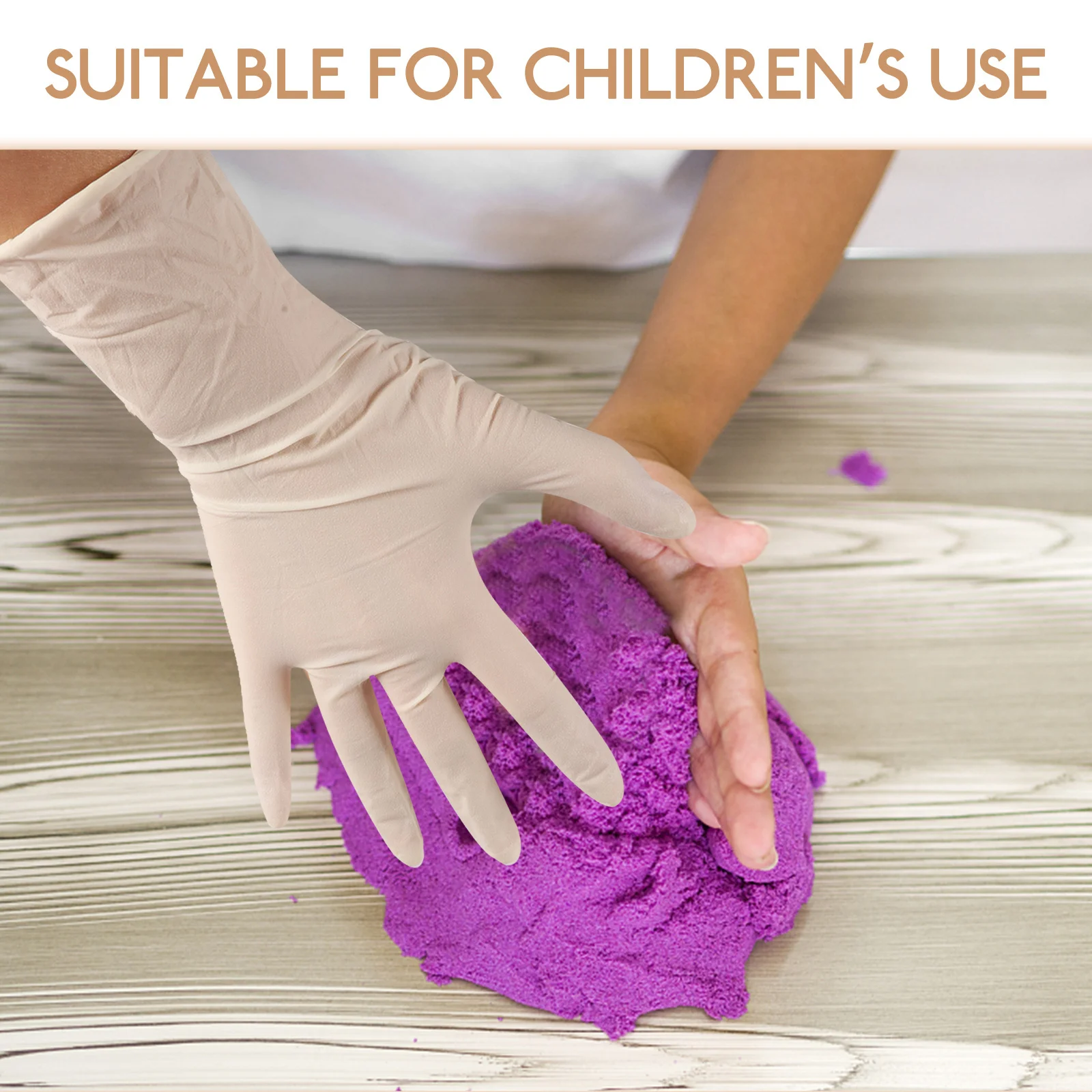 20Pcs Children Disposable Latex Gloves Small Size Food Safe Kitchen Multi-Function Cleaning Elastic Protective Gloves