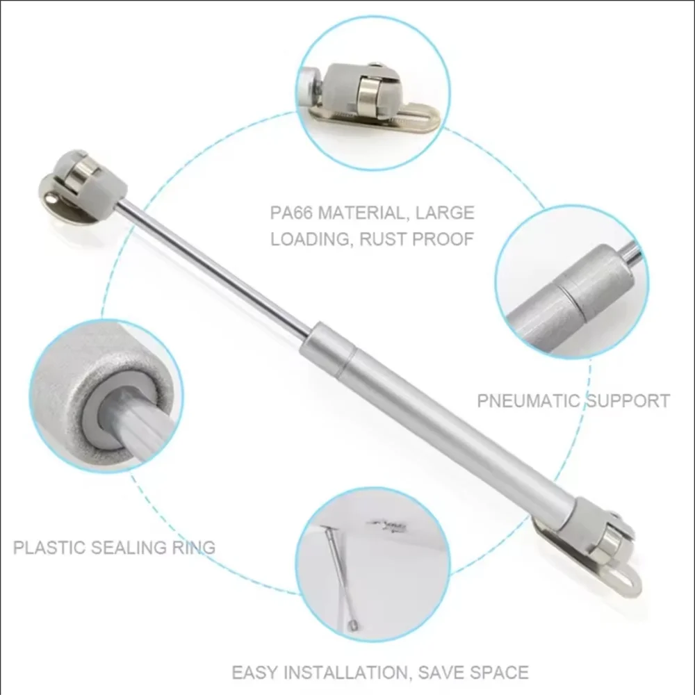 6 قطعة 80N/100N/120N مفصلات الأثاث البقاء لينة إغلاق مفتوحة 2 قطعة الأثاث الهيدروليكي باب رفع دعم صامت لخزانة المطبخ #3
