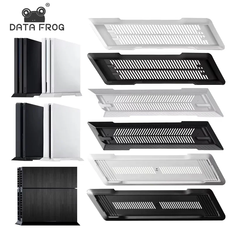 Suporte vertical DATA FROG para console de gordura PS4, suporte de base estável antiderrapante, suporte de resfriamento, acessórios de jogo
