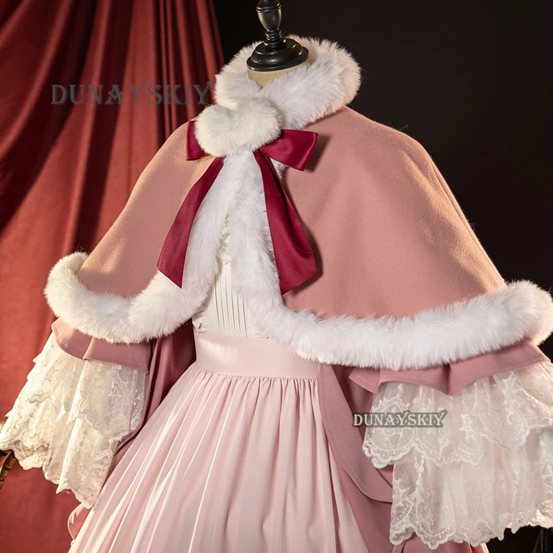 Victorique de Blois Cosplay Kostüm Perücke Anime Gosick rosa Kleid Dienst mädchen Lolita Uniform Umhang Haarnadel Halloween Party Mädchen Frauen