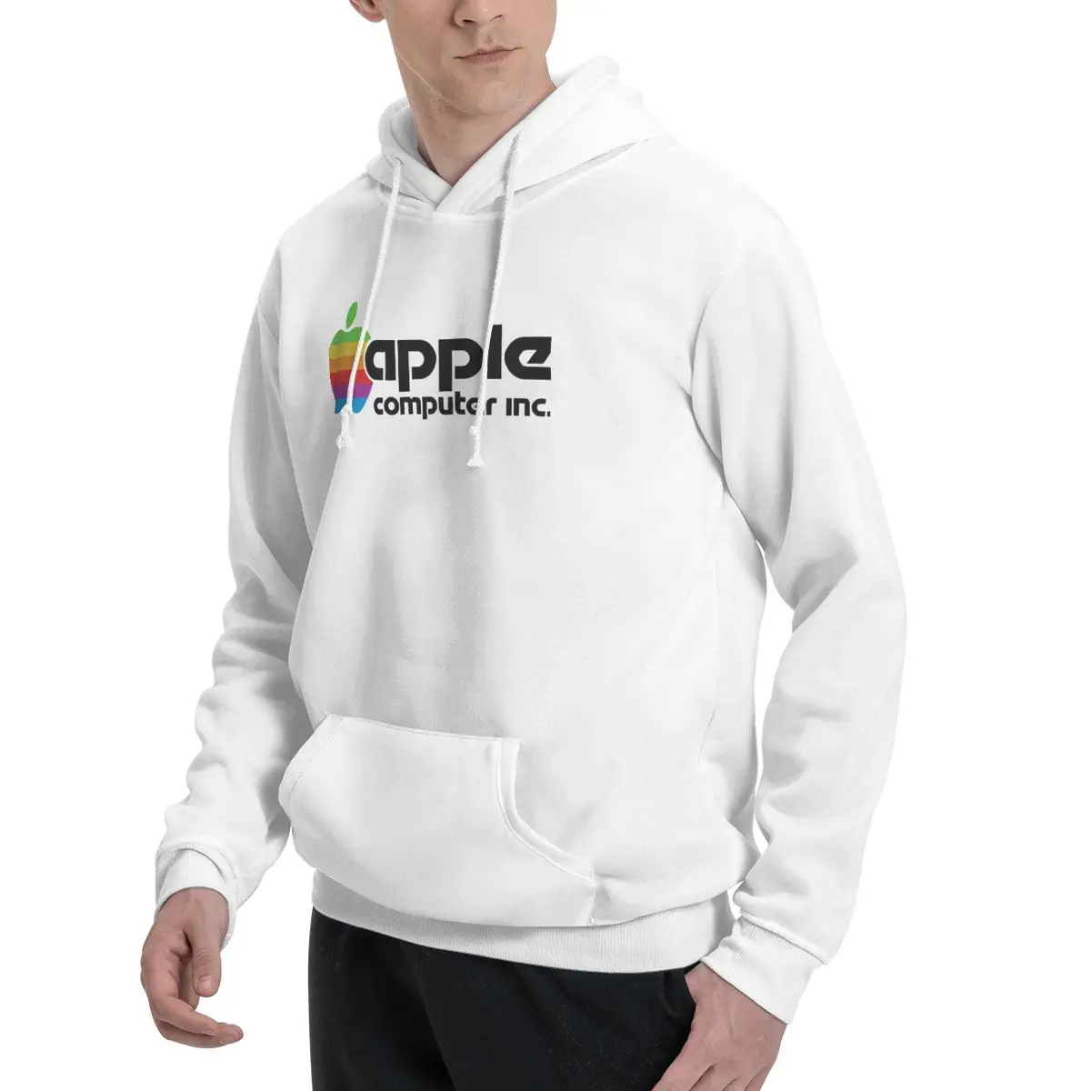 Hoodie tipis pasangan, Hoodie kreatif, kaus bulu domba tipis pasangan, kaus Hoodie desain katun komputer Macintosh