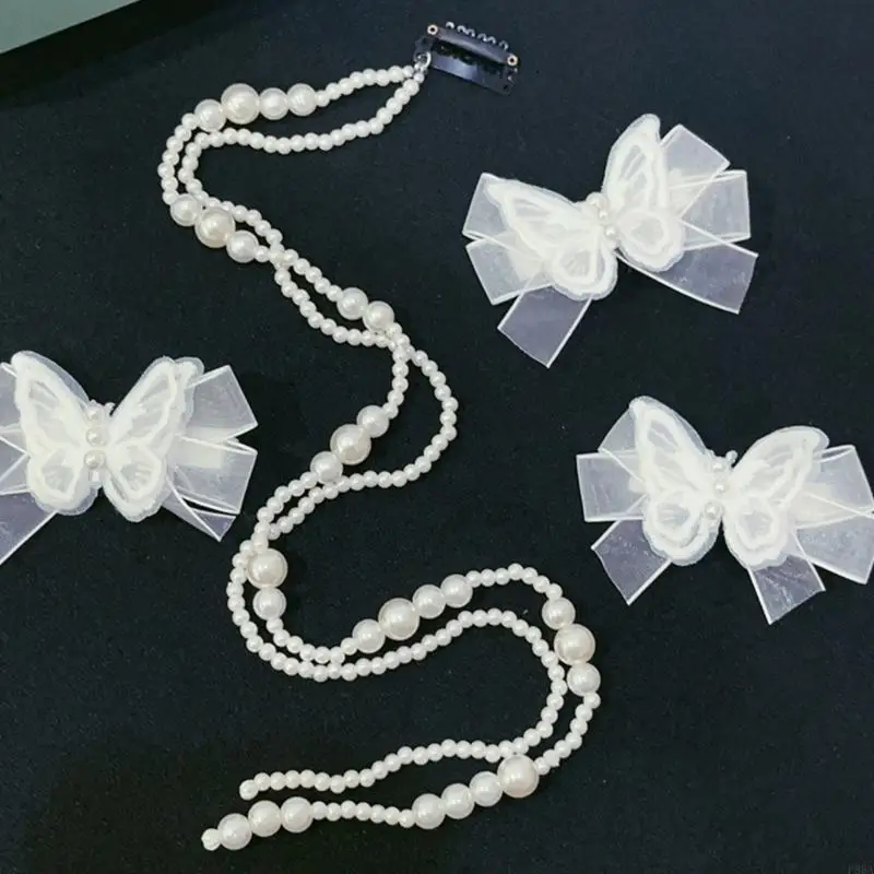 P88A Girls Hair Chain Chinese Butterfly Hair Clip for Hanfu Cosplay Wear