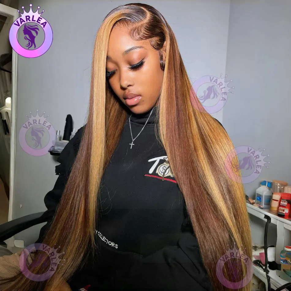 

30 inch Highlight Lace Front Wigs Human Hair 13x4 13x6 Straight Hd Lace Frontal Wig Pre Plucked Ombre Highlight Human Hair Wigs