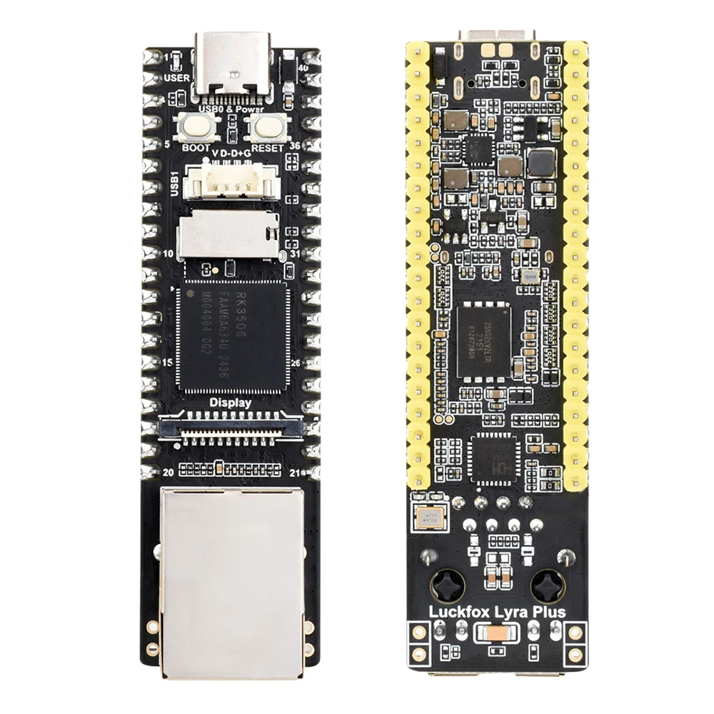 Luckfox Lyra Plus Luckfox RK3506G2 Mini carte de développement Linux 128 mo DDR3L 256 mo FLASH avec Interface DSI de Port réseau