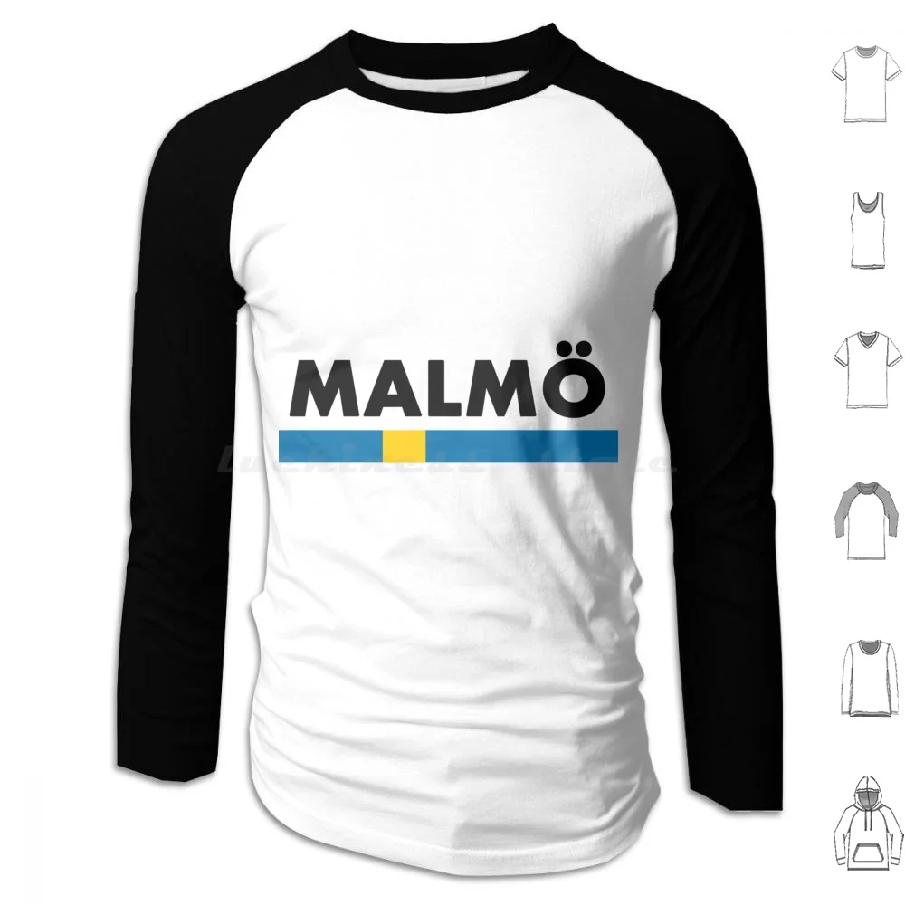 Malm? Sudaderas con capucha minimalistas con bandera, casa sueca de manga larga, Mafia Reddit, casa sueca, álbum de la mafia, casa sueca, música