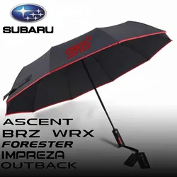 Car Automatic Folding Windproof Sunshade Umbrella For Subaru STI Brz Wrx Xv Ascent Forester Outback Impreza Legacy Accessories
