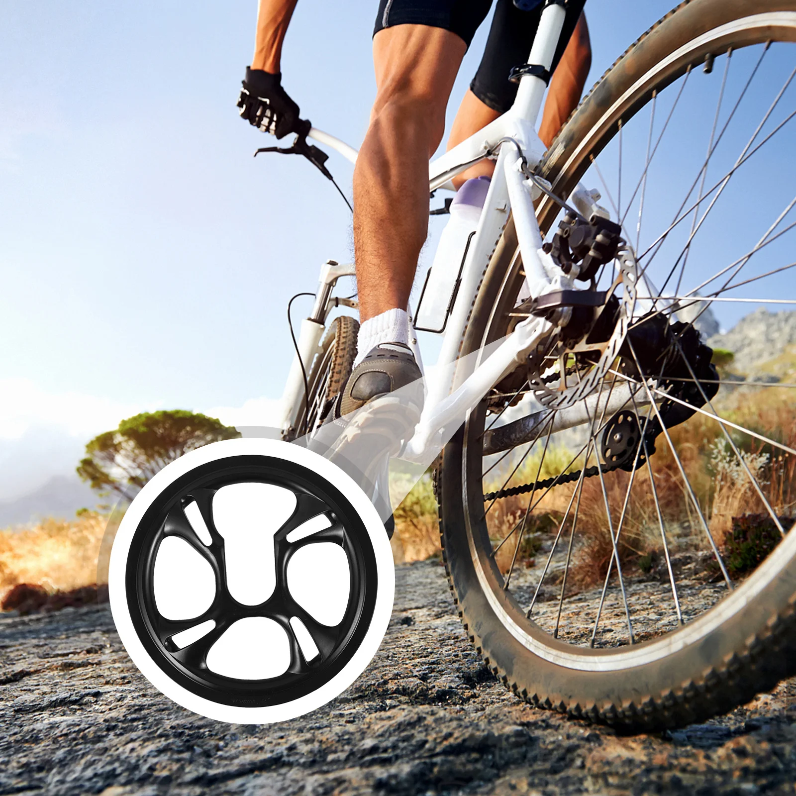 

Mountain Bike Chain Protector Heavy Duty Plastic Guard Fits Most Bicycles No Tools Needed Waterproof Mud Resistant Chainring