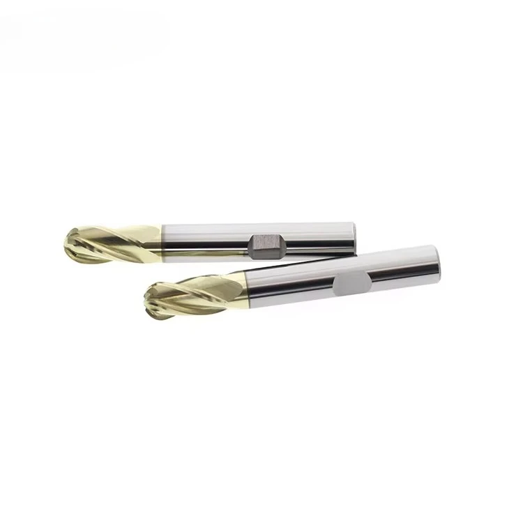 2 Flute Long Shank 8mm Ball Nose End Mill Solid Carbide CNC Milling Cutter for Alloy Steel / Carbon Steel / Stainless Steel
