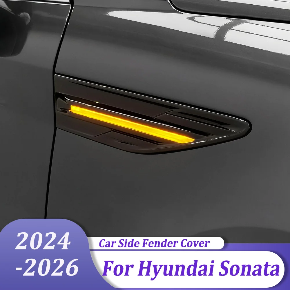

Front Door Side Flow Fender Panel Air Vent Cover Trim Sticker Car Exterior Accessories For Hyundai Sonata 2024 2025 2026
