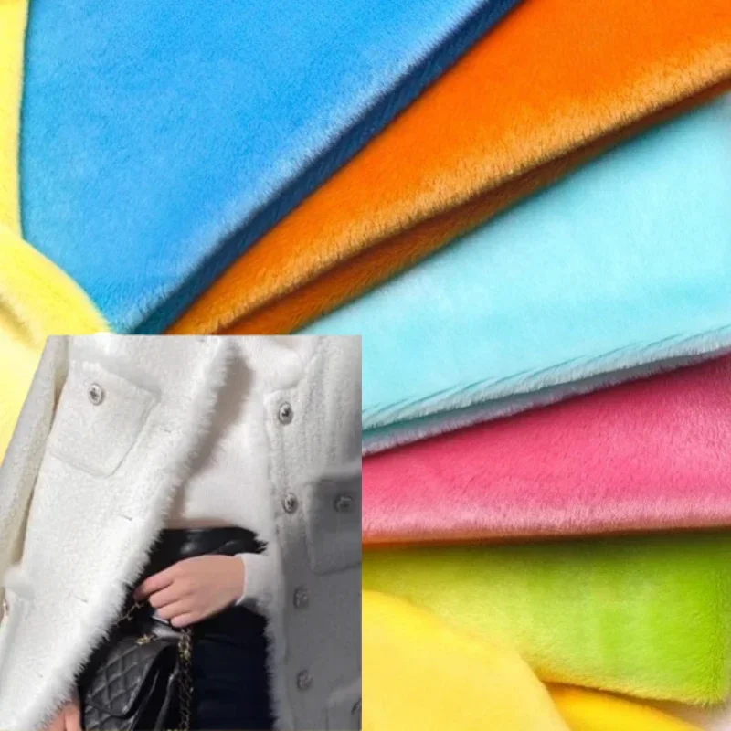 6mm Long Short Plush Fabric for A Glossy Surface DIY Sewing Doll Cover Hug Pillow Background Scarf Clothing Cloth Material