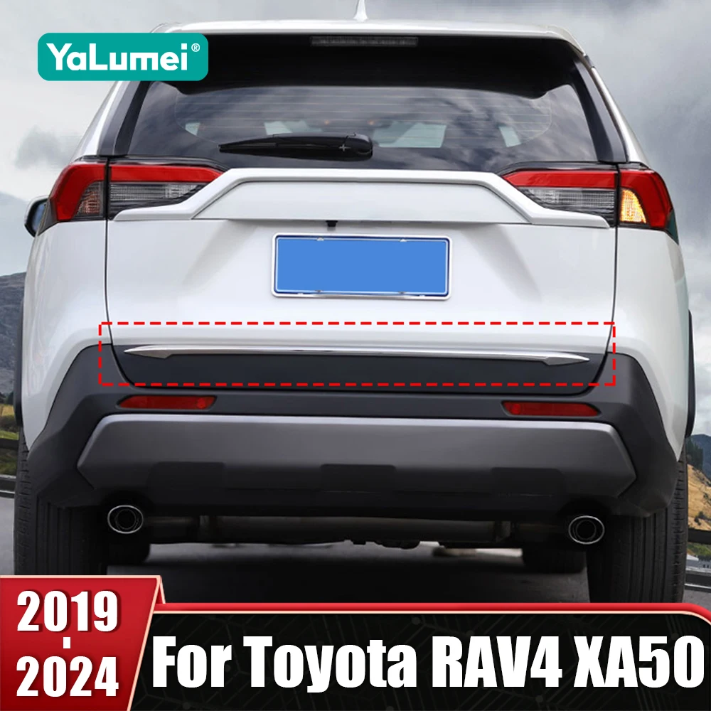 

Накладка на заднюю дверь багажника, накладка на дверь, наклейка для Toyota RAV4 XA50 2019 2020 2021 2022 2023 2024, гибридные автомобильные аксессуары