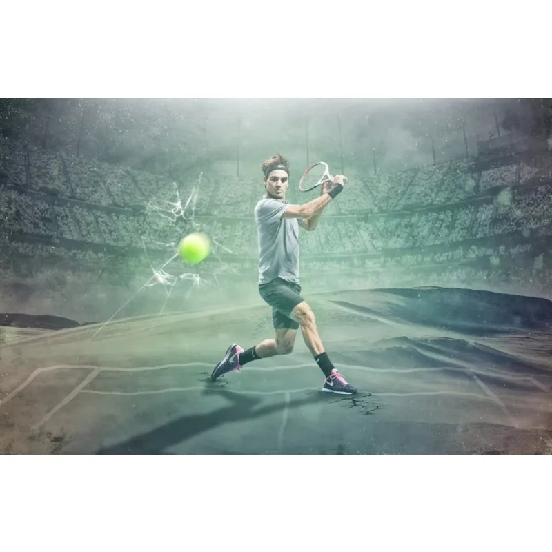 Home Decor Roger Federer Tennis players-Silk Art Poster Wall Sicker Decoration Gift