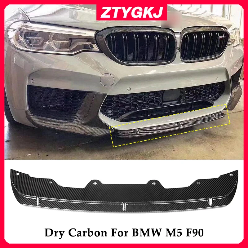 

M Style Dry Carbon Fiber Material Small Front Bumper Lip Splitter For BMW M5 F90 Tuning 2017-2020