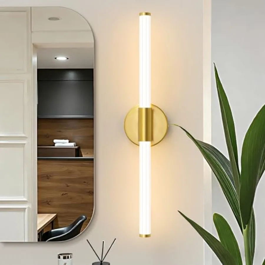 

LED Bathroom Light Fixtures Vanity Lights for Bathroom 360° Full Lighting Dimmable LED Vanity Light Bar Over Mirror Hardwired M