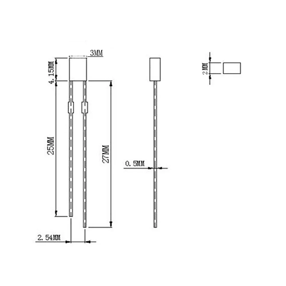 Lâmpada LED de Diodo Transparente Multi-Color, Brilho Ultra Alto, Componentes Eletrônicos, 3mm, 2x3x4mm, 100pcs