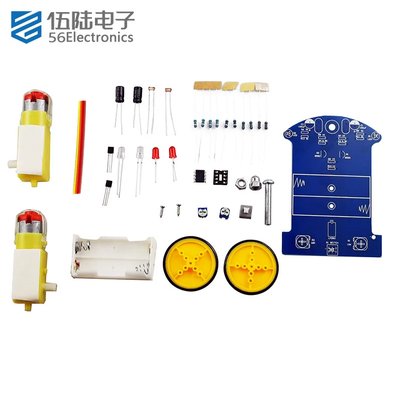 Kits de bricolaje de coche Robot inteligente, línea de seguimiento inteligente de D2-1, piezas de automóvil, piezas de juguete electrónico