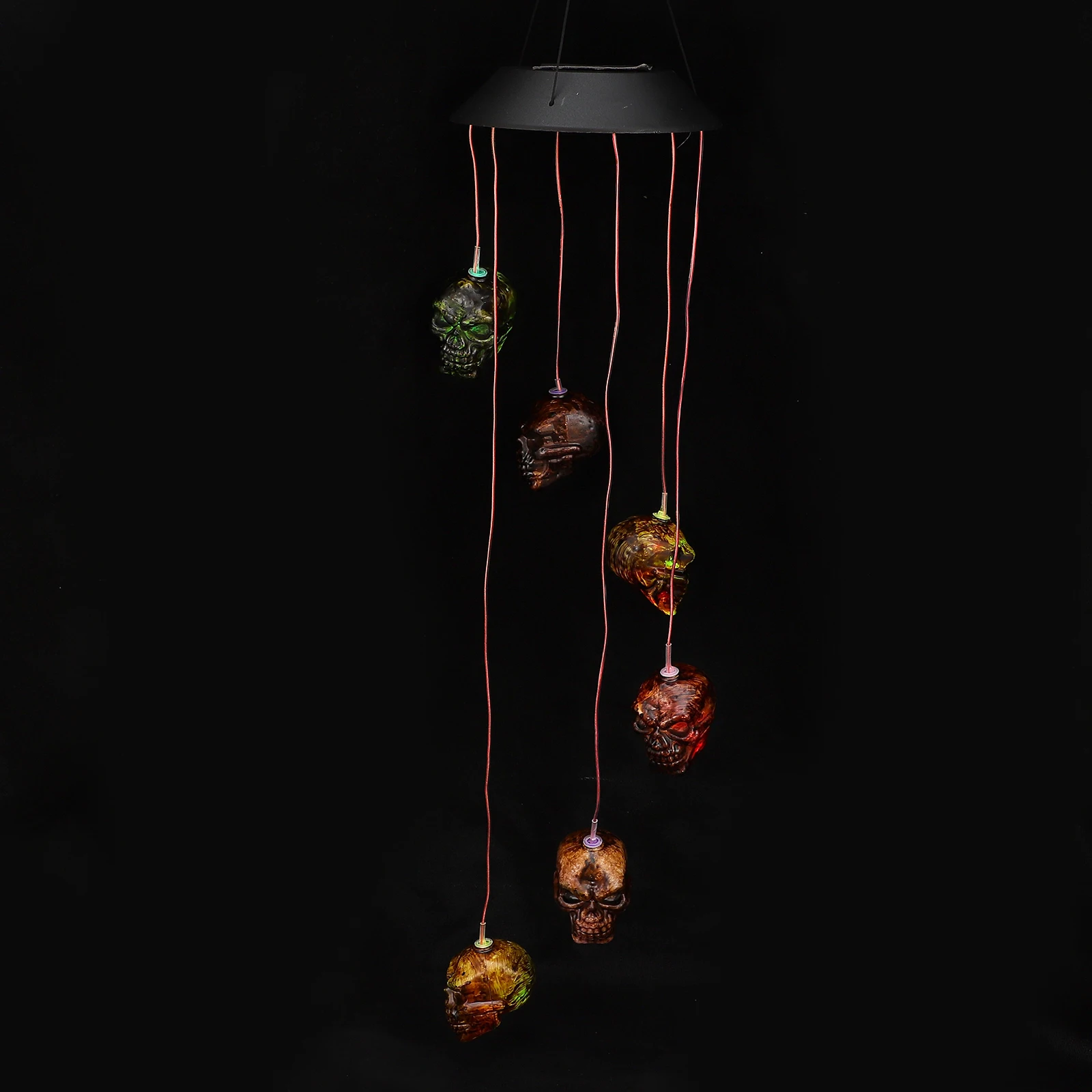 

Skull Wind Chime Pendant Decorations Halloween Home Outdoor Ornaments Bell Lamp Horseshoe