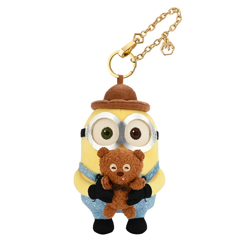 

Cute Minion Gentleman Plush Keychain with Suit Bow Tie,Soft Toy Key Ring for Bag Purse Backpack
