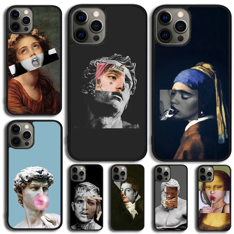 Famous Aesthetic Statue Phone Case Cover For for iPhone 15 16 14 XR XS 11 12 13 Pro MAX Plus