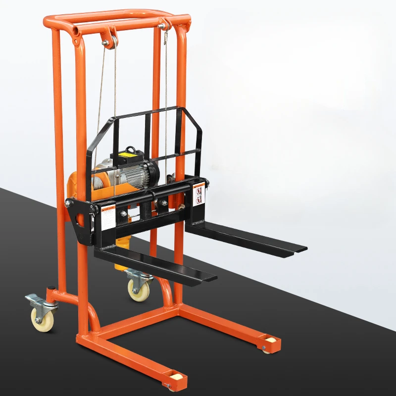 Small household manual hydraulic forklift lifting platform electric loading and unloading stacker