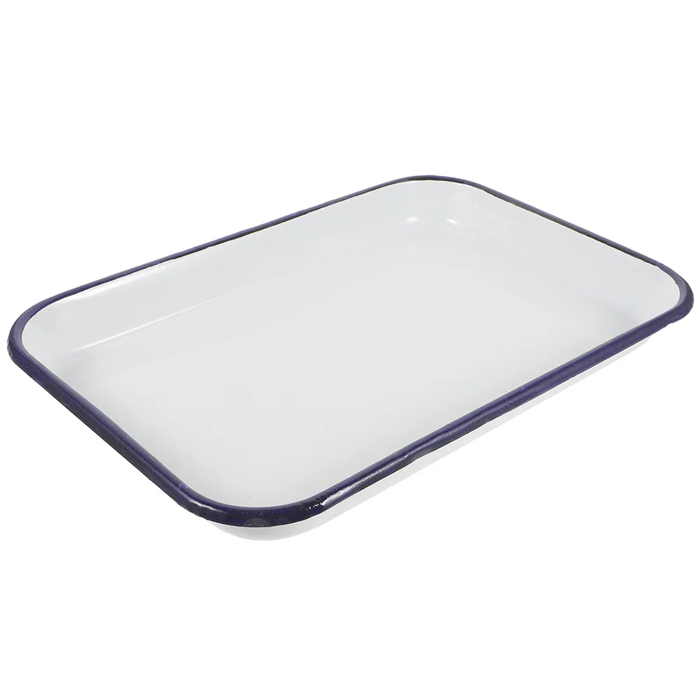

Enamel Baking Pan 28X28Cm Non-Stick Roasting Tray For Kitchen Heat-Resistant Pie Pizza Oven Dish Multi-Functional Baking