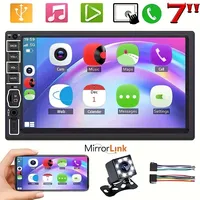 7-Inch HD Car Stereo Radio 2 Din MP5 Multimedia Player, FM/USB/AUX, SD Function, Steering Wheel Control,Supporting Mirror Link
