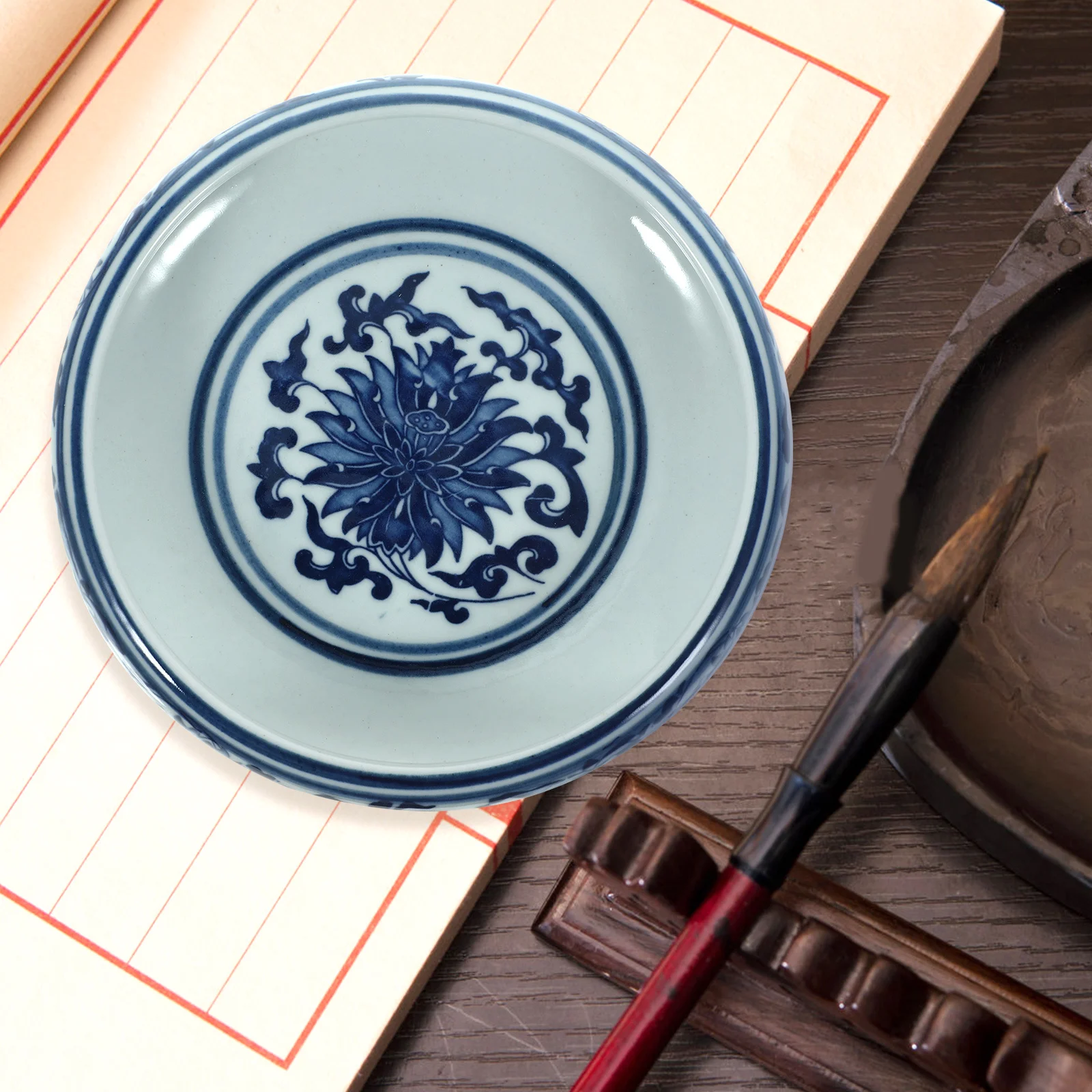 

Ink Brush Washing Tray High Quality Ceramic Water Pot for Chinese Calligraphy Creative Ink Saucer Writing Supply Brush Pen