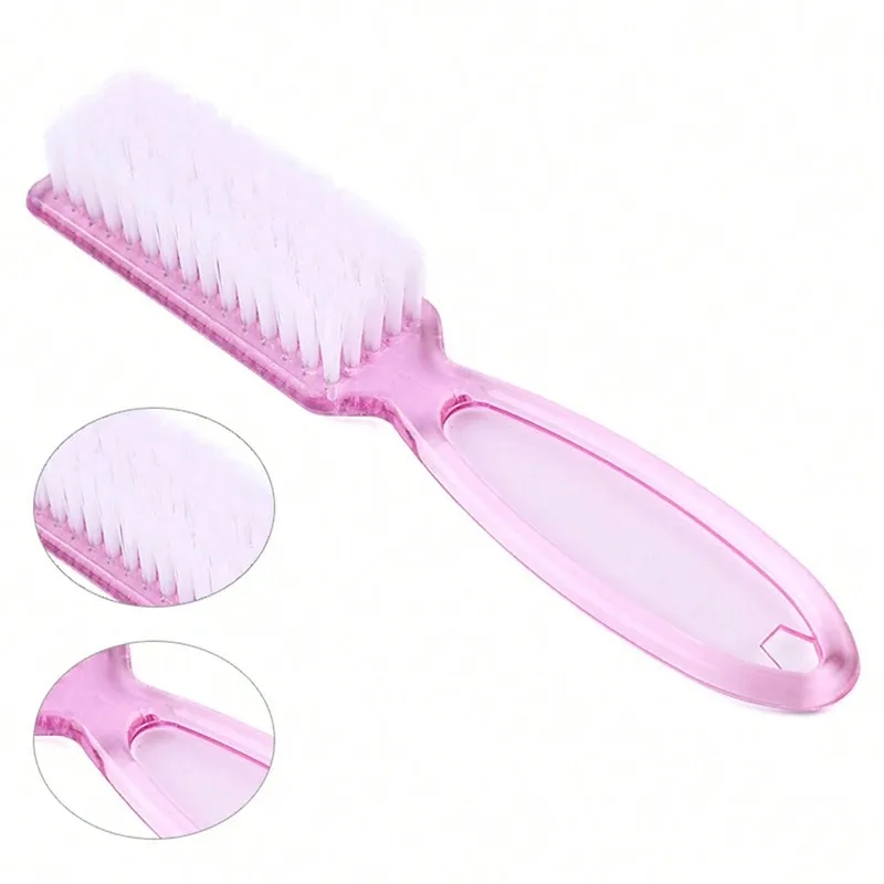 Brosse de nettoyage pour ongles, 2 pièces, élimine la poussière, poudre, nettoyant en plastique pour Gel UV acrylique, accessoires de manucure, soins des ongles, 2030