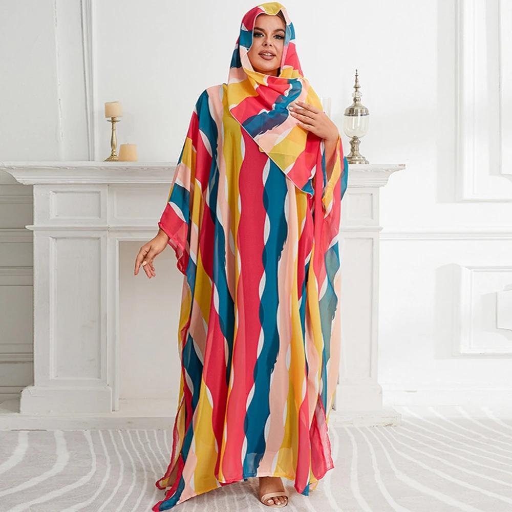 

Ramadan Eid Mubarak Abaya Dubai Kaftan Muslim Dress Islam Turkey Prayer Clothes For Women Robe Djellaba Musulmane Nigeria Scarf