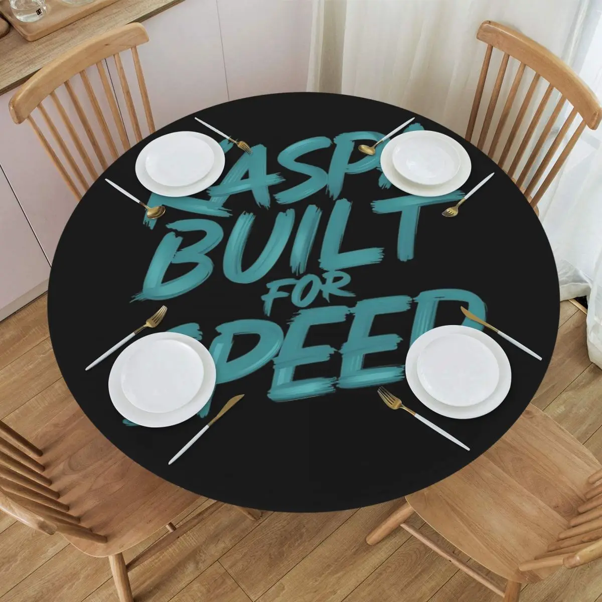 Kaspa Blockchain Innovative And Secure Waterproof Round Tablecloth Oilproof Table Cloth for Kitchen Events Dining Table Cover