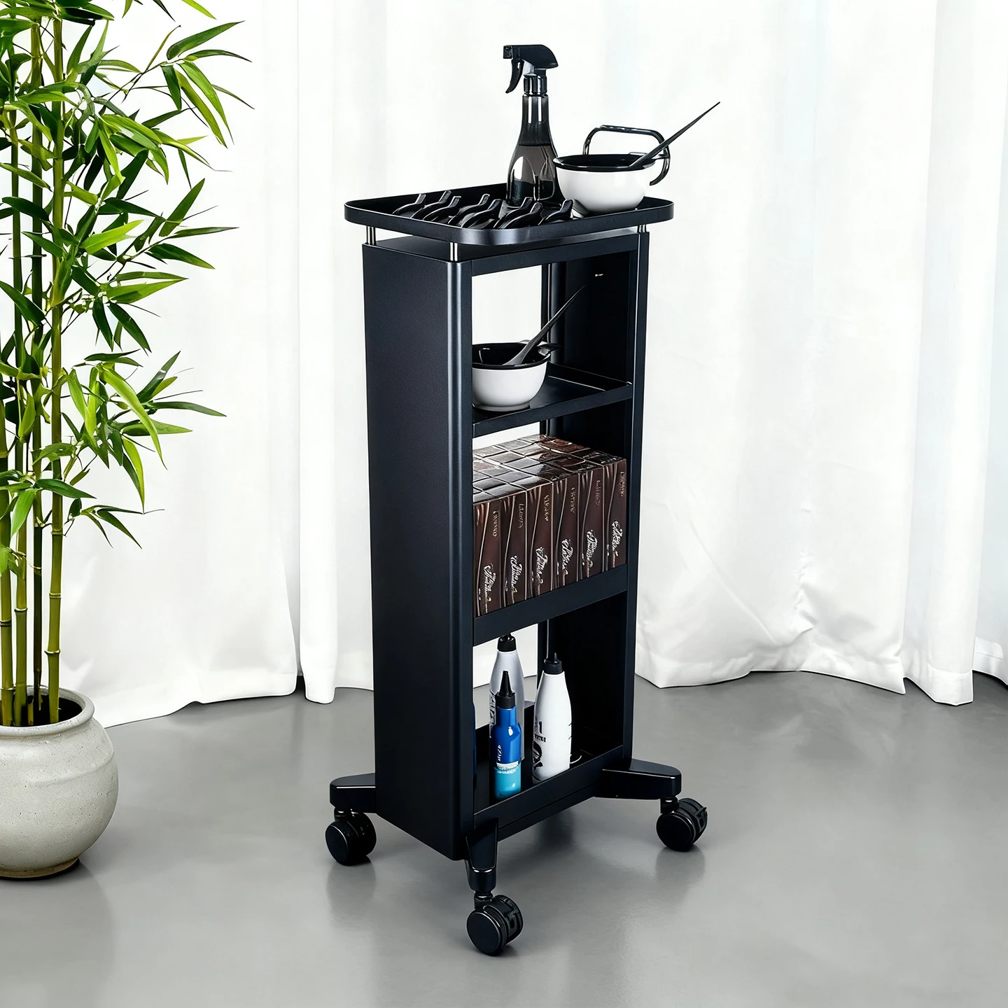 Yicheng Hairdressing Equipment Adjustable Utility Trolley Hairdressing Salon Trolley for Sale
