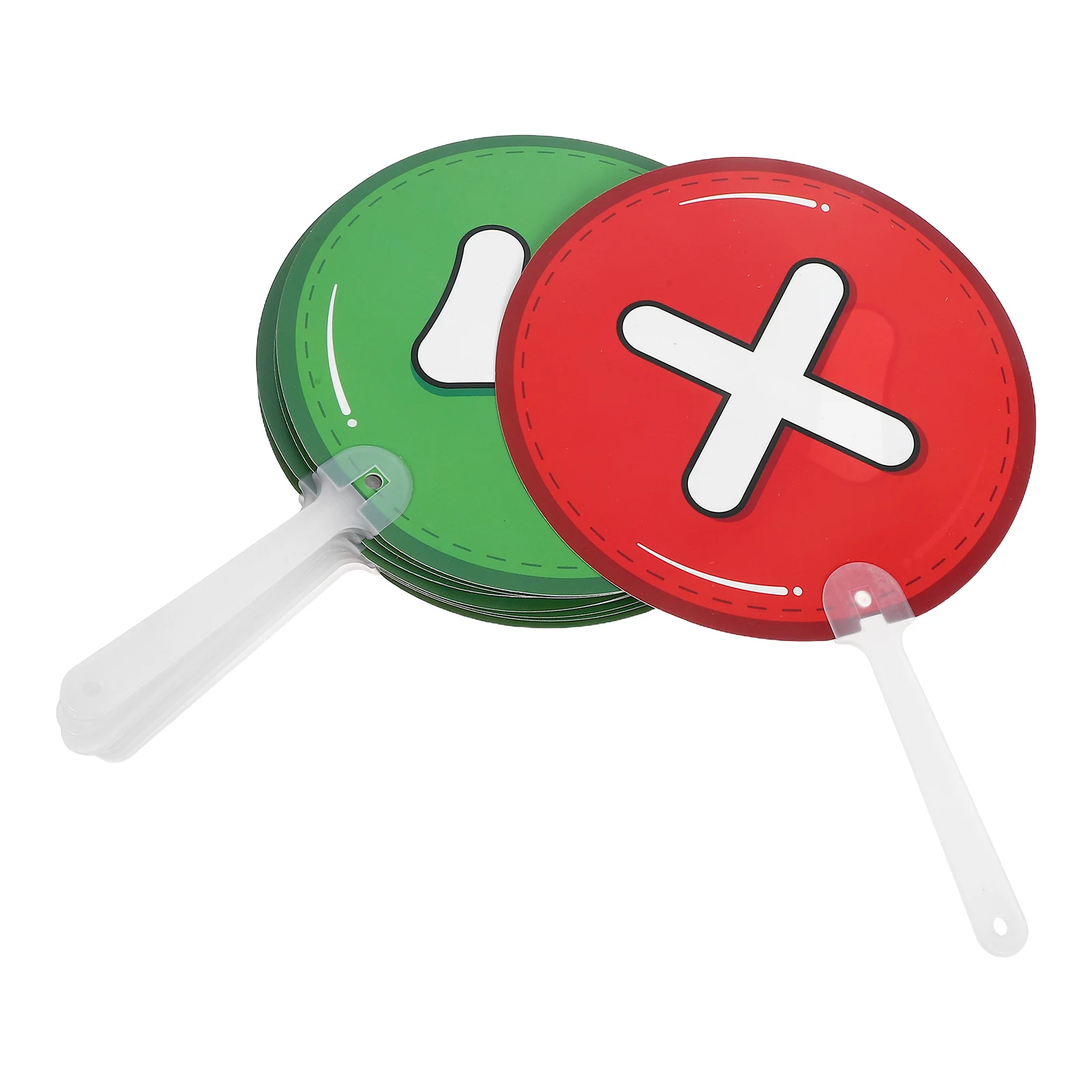 

10pcs Interactive Classroom Paddles Double Sided Voting Signs Student Response Boards Plastic Handheld Feedback Tools For