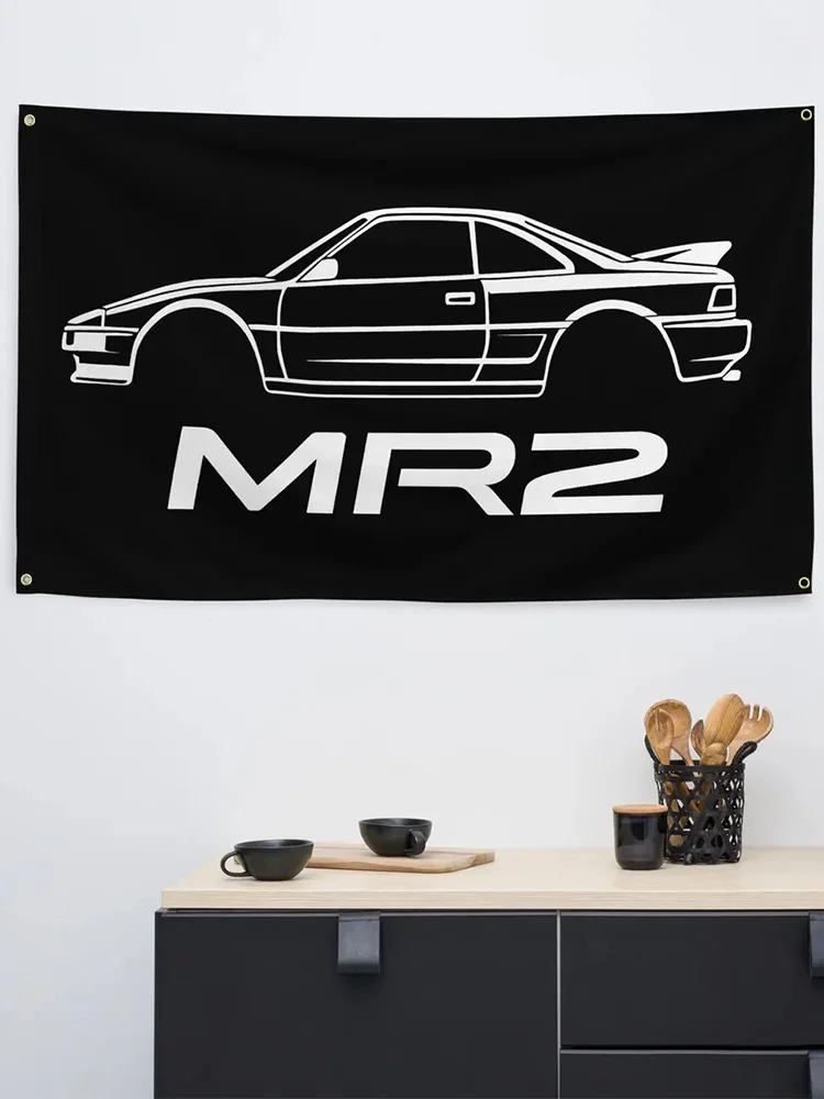 BM- MR2 Wandflagge - Banner de voiture SW20 Mittelmotor JDM, affichage d'exposition de voiture Man Cave oder