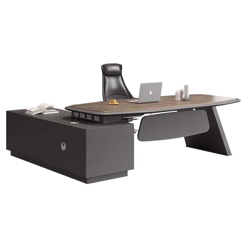 

2025 new model store boss simple modern president office furniture Guangdong light luxury manager large class supervisor