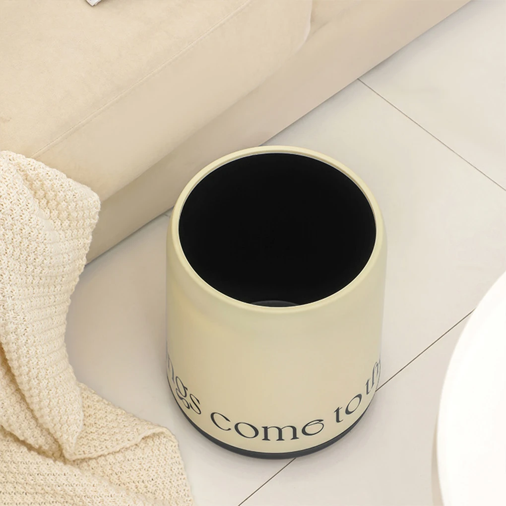 

Household Uncovered Trash Container Kitchen Storage Rubbish Bins Large Wastebasket Garbage Can Office Home Appliance