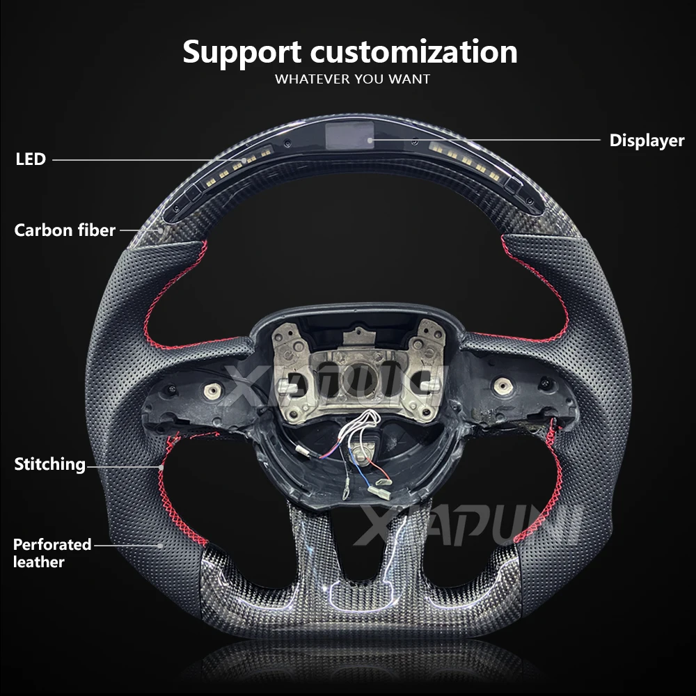 Led Steering Wheel Fit For Dodge Challenger Charger 2015-2022 Shift LED Customized Heating Racing Steer Wheel