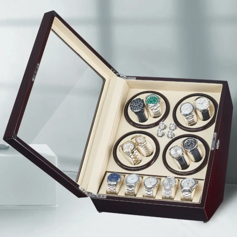 

Rotating Automatic Watch Winder Safe Winding Watches Machine with Lock Mute Motor Watches Winders Men Wristwatch Winding Device