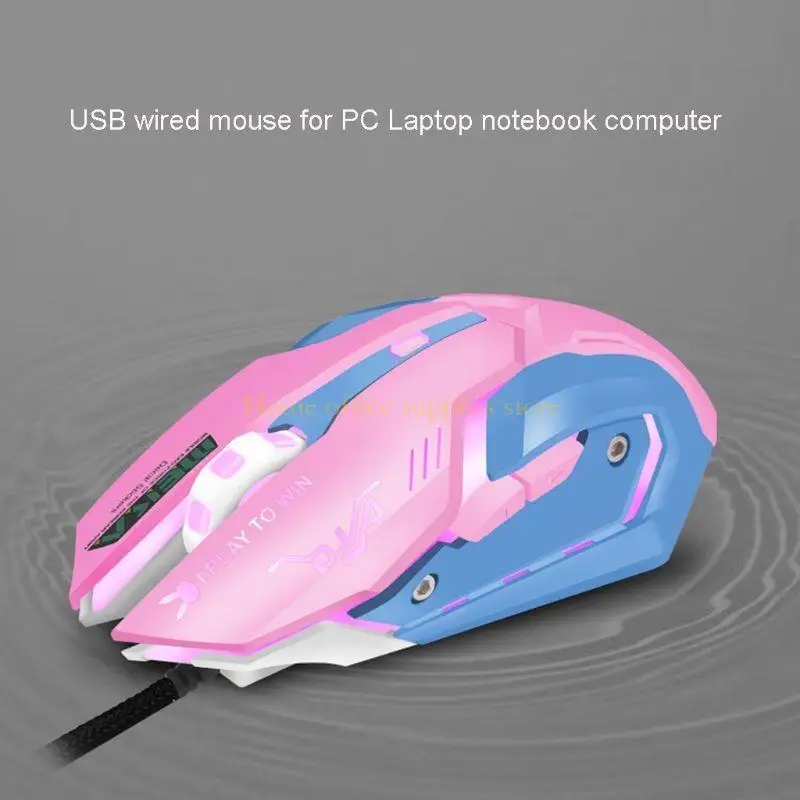 

K43B 3200DPI Регулируемые игровые мыши USB -мыши с проводной эргономической светодиодной оптической компьютерной мышью для для