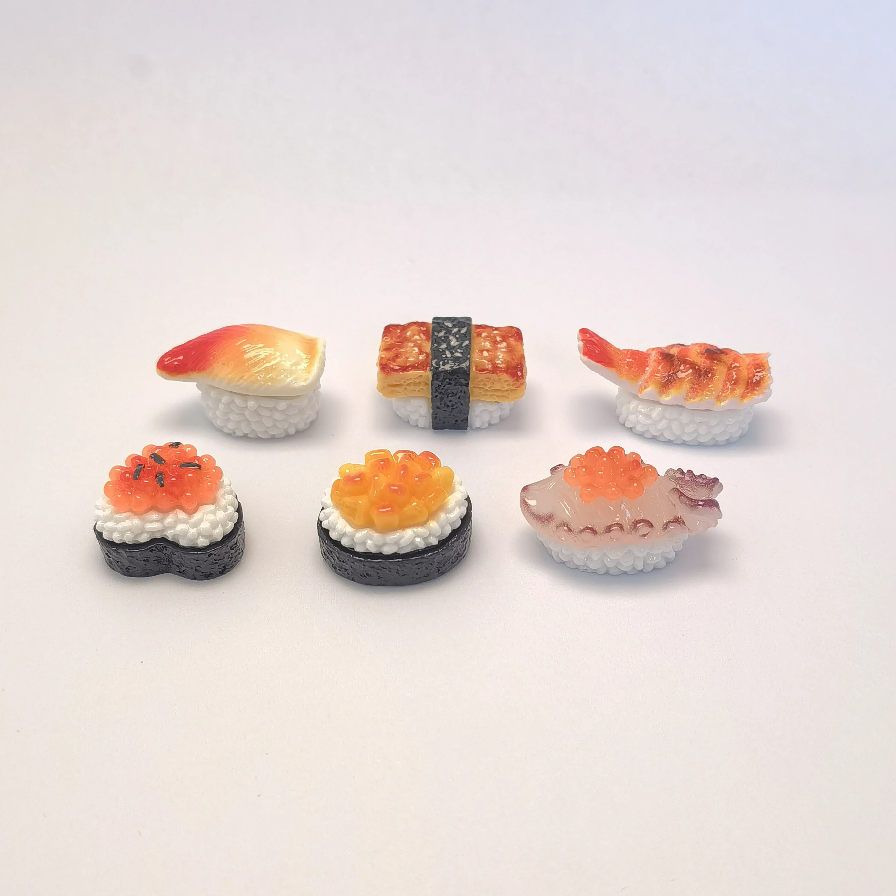 Miniature Sweet Simulation Sushi Resin Cabochon Simulation Food for Decoration Making Accessories DIY Dollhouse Kichen Play
