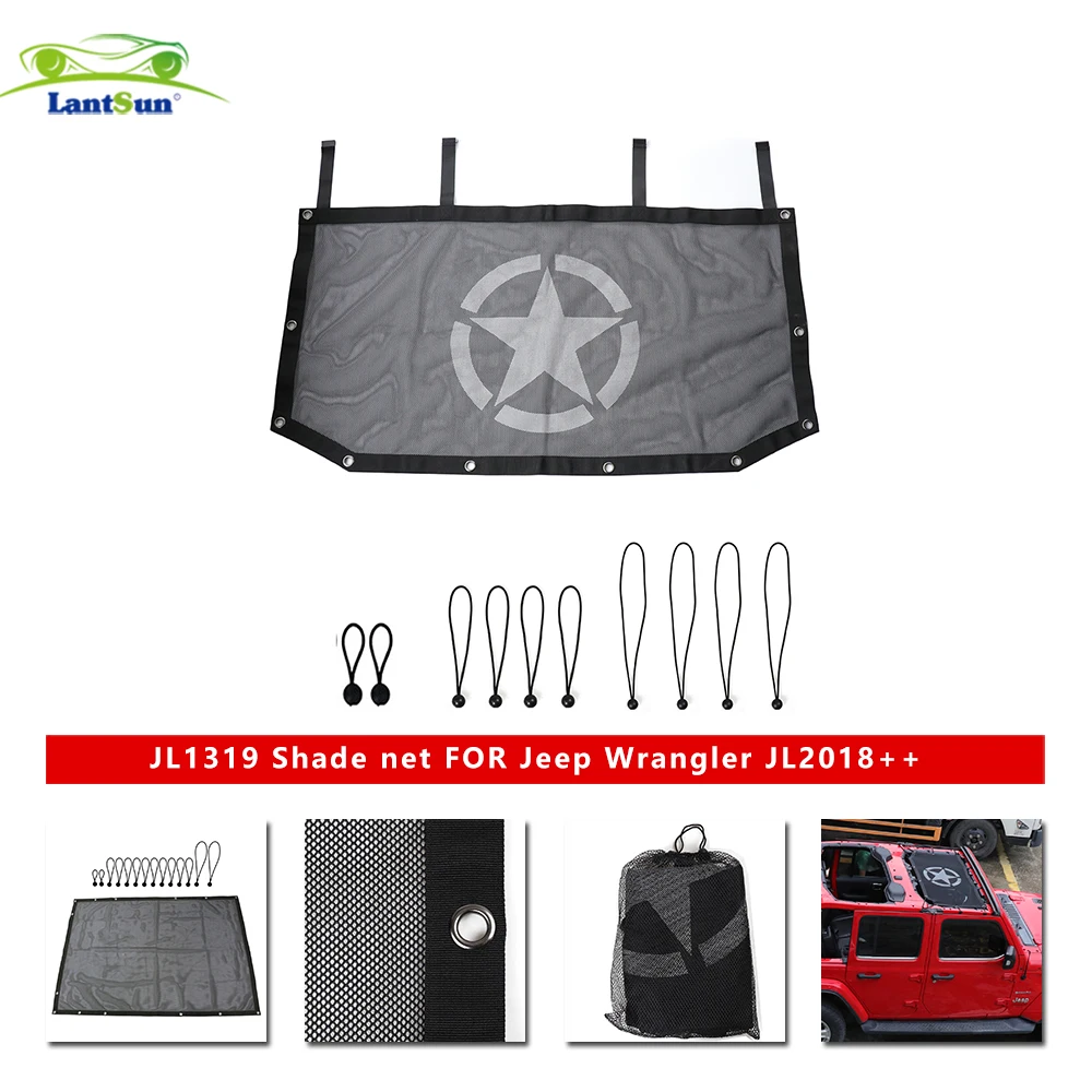 Off-road Vehicle Summer Sun Protection Anti-ultraviolet 2/4-door Universal Roof Sunshade Net default five-star pattern JL1319