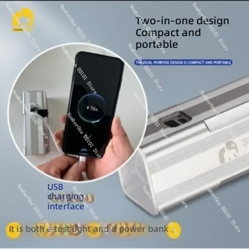 Model LED Wall Grinding Inspection Flashlight Portable USB Rechargeable 12H Battery Life For Wall Flatness Acceptance Tool