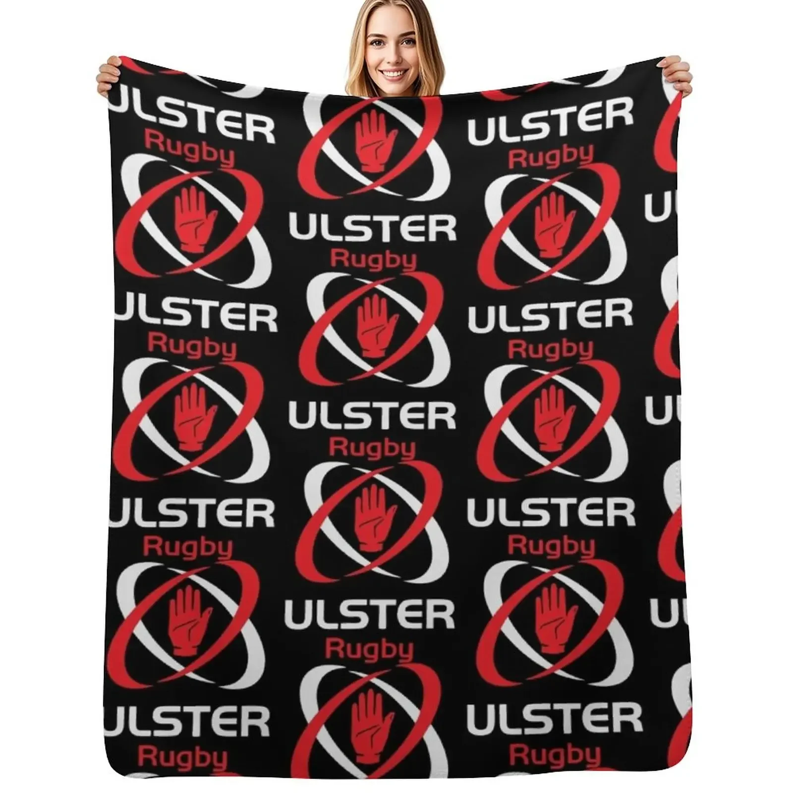 

IRFU - Iconic Ulster Rugby Design Throw Blanket decorative Thermals For Travel Soft Plaid Travel Blanket