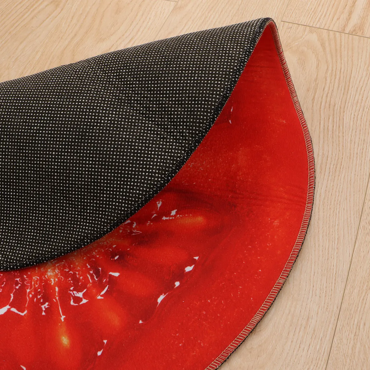 Round Non-Slip Foot Mat Premium Absorbent Fruit Design Ground Rug for Living Room Bedroom Bathroom Tomato Pattern Home Decor
