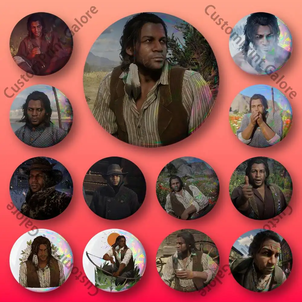 

C-Charles S-Smith Badges 58 44 32 75 25 mm Enamel Pin Tinplate Round Brooch Cosplay Nijigen Otaku Culture