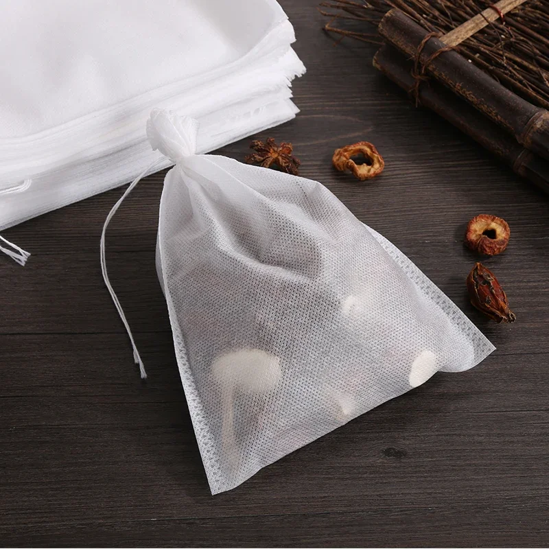 100pcs Disposable Tea Bags Filter Bags for Tea Infuser with String Heal Seal Non-woven Fabric Spice Teabags пакетики для чая