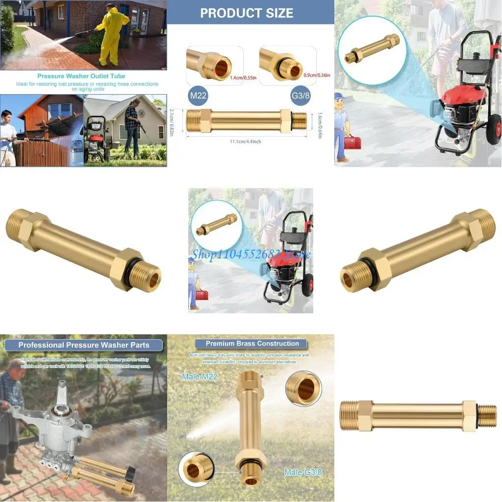 

Y6GD Pressure Washer Adapter High Pressure Cleaning Easy Installation Nozzle Adapter